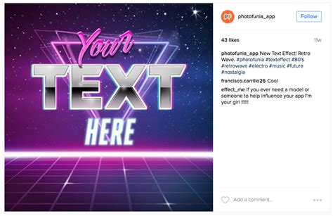 Photofunia Instagram Post Retrowave Text Generator Know Your Meme