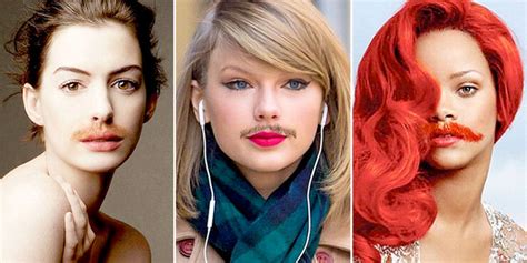 Heres What Female Celebrities Look Like With Mustaches