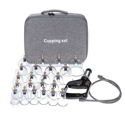 Buy Cupping Set Massage Therapy Cups 22 Vacuum Cups Myofascial Releaser Professional Cupping