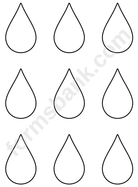 small raindrop pattern template printable