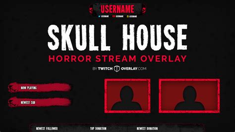 Skull House Horror Stream Overlay For Twitch And Youtube