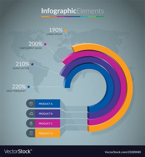 Infographic Chart Template Royalty Free Vector Image