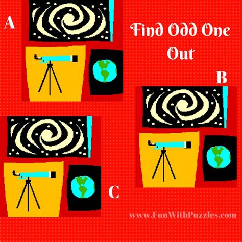 Tricky Image Puzzles To Find Odd One Out With Answers Picture Puzzles