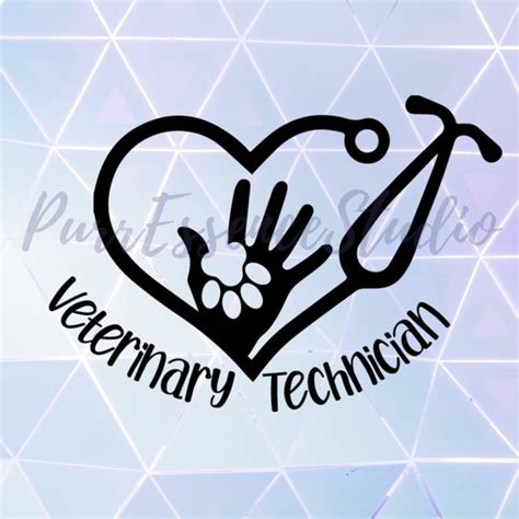 Veterinary Technician Vet Techsvg Png  Vector Cutting Etsy