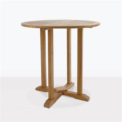 Browsing outdoor bar tables and chairs in the uk isn't the easiest of jobs, and you'll likely be inundated with the amount of choice you have at your hand. Round Teak Outdoor Bar Table | Patio Dining Furniture ...
