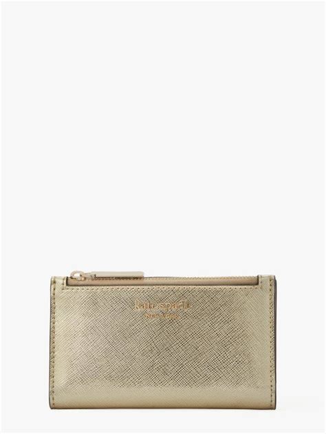 Spencer Metallic Small Slim Bifold Wallet Kate Spade New York