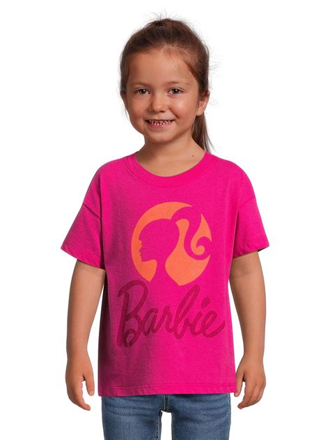 Barbie Girls Graphic T Shirt With Short Sleeves Sizes 45 To 1012