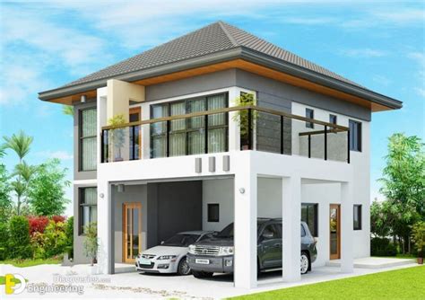 Modern House Two Story With Bedrooms Engineering Discoveries