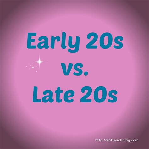 Early 20s Vs Late 20s Eat Teach Blog