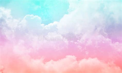 Colorful Clouds Dreamy Sky Background Stock Image Image Of View