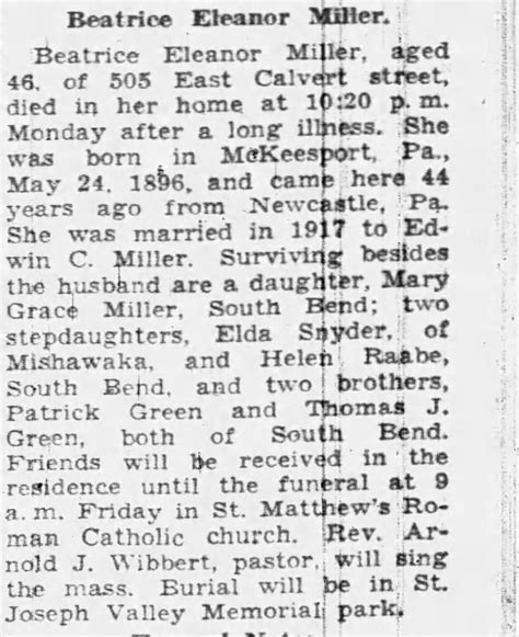 South Bend Tribune Obits Pendingcareer Detail