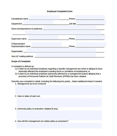26 hr complaint forms free sample example format free and premium templates
