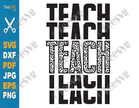 Teacher Svg Shirt Teach Svg File Stacked Names Svg School Svg Teacher