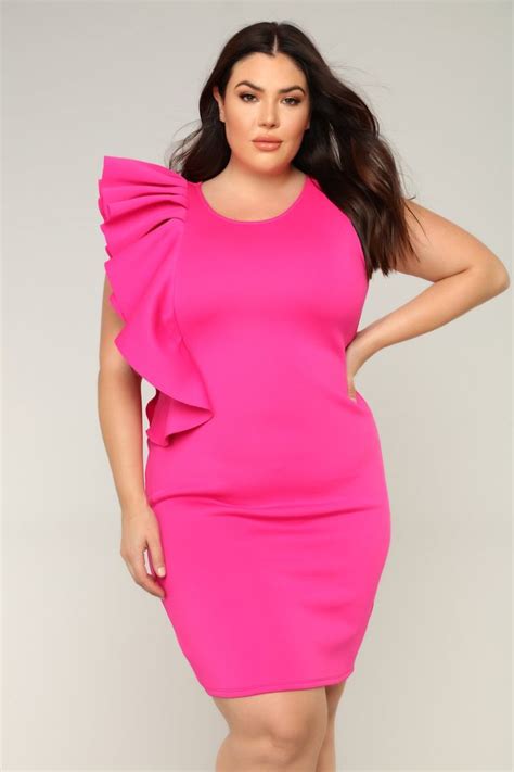 Plus Size Pink Plus Size Dresses Women Dresses Classy Plus Size