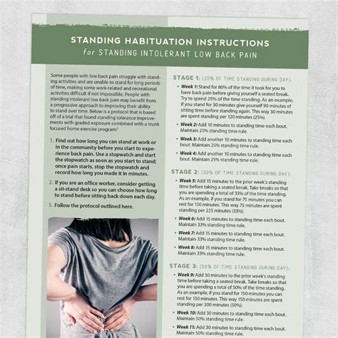 Standing Habituation Instructions For Standing Intolerant Low Back Pain