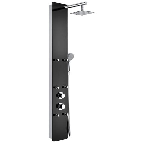 Designed to use your existing valve, it replaces the old showerhead with an elegant rain showerhead and enjoy this shower system bringing you brisk shower experience! ANZZI Melody 59 in. 6-Jetted Full Body Shower Panel System ...