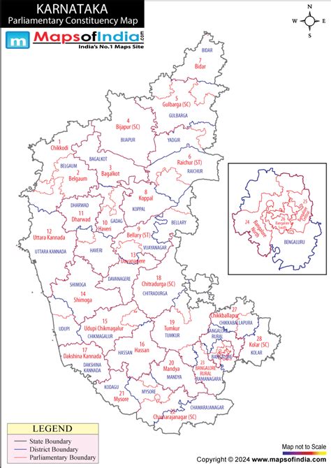 Political Map Of Karnataka State