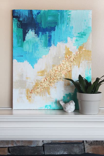 Diy Abstract Art With A Golden Touch Lolly Jane