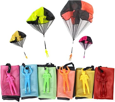 Parachute Toy No Battery 6pcs Tangle Free Funny Novelty Plastic Flying