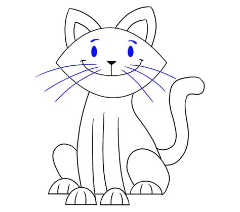 Cat outline cliparts, stock vector and royalty free cat. How to Draw a Simple Cat | Easy Drawing Guides