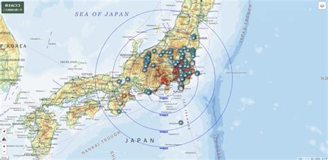 Road map of mount fuji, honshu, japan shows where the location is placed. "Mt. Fuji here": new online map shows where Japan's top peak can be observed