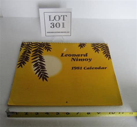 1981 Leonard Nimoy Poetry Calendar