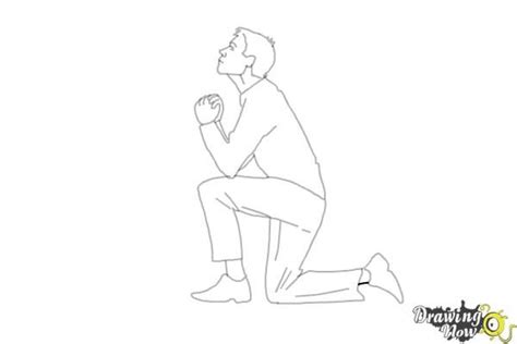 How To Draw A Person On Their Knees Kneeling Drawingnow Person