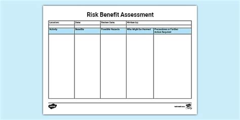 Risk Taking In Early Years Assessment Template Printable