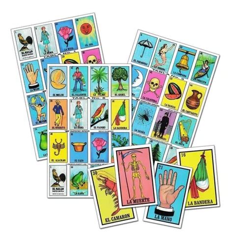 loteria mexicana imprimible de 4x4 o 5x5 99 cartas y baraja cuotas sin interés