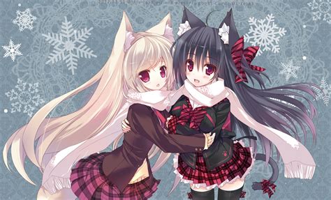 Wallpaper Illustration Nekomimi Anime Girls Cat Girl Animal Ears