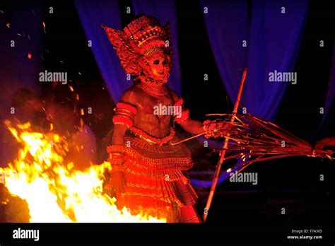 Dance of the Gods Theyyam Performers a Ritual from Kerala make-up