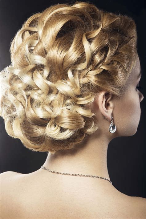 Side Braid With Curls Updo