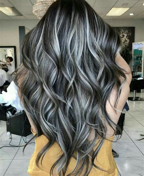 Generally, if more melanin is present, the color of the hair is darker; Pin by onlywomen on Hair Ideas | Gray hair highlights ...