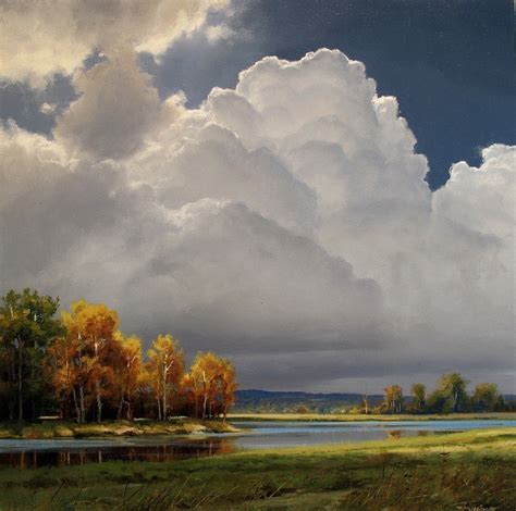 Rising Thunderhead Study Sky Painting Landscape Paintings Sky Art