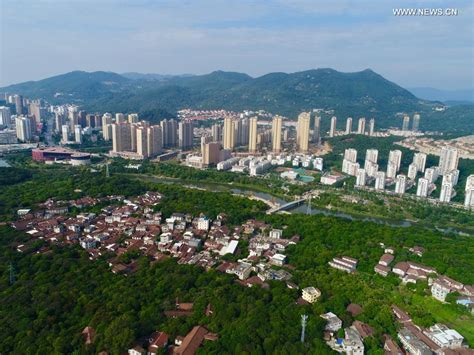 Aerial View Of Putian City Se Chinas Fujian Cn
