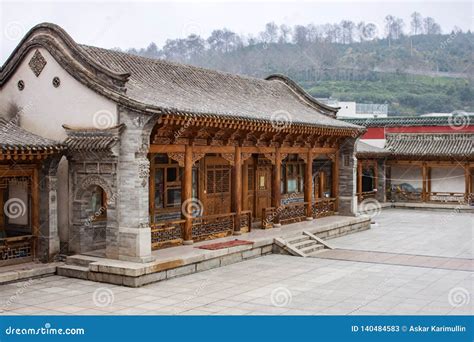 Traditional Stone Brick And Wooden Chinese Architecture Of The Rich