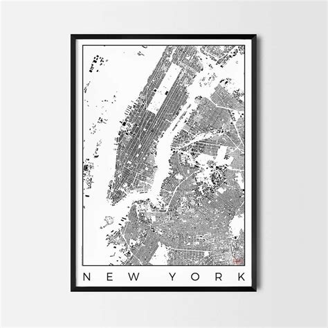 New York Map Poster Art Posters And Map Prints Of Your Favorite City