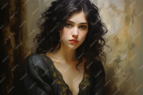 Premium AI Image | Ethereal Beauty A Poignant Portrait of a Young Woman