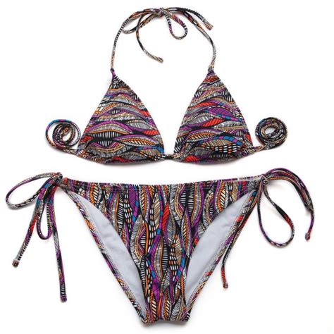 2015 New Hot Springs Bikini Sexy Bind Bikini National Printing Bikini