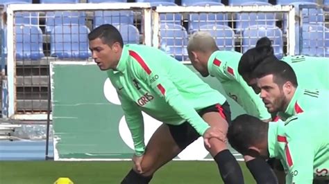 Cristiano Ronaldo Dancing In Portugal Training 28032016 1080p