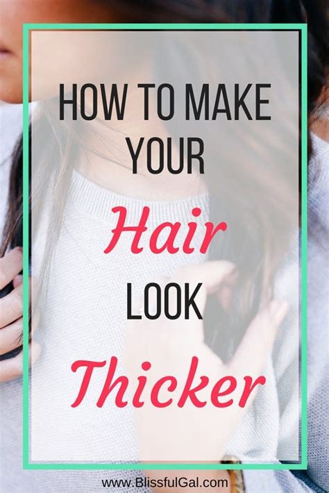 They just create a visual effect. How to Make Your Hair Look Thicker | Hair looks, Make hair ...
