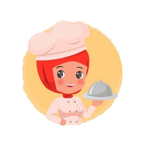 Cute Female Hijab Chef Logo Premium Vector Freepik Vector Logo