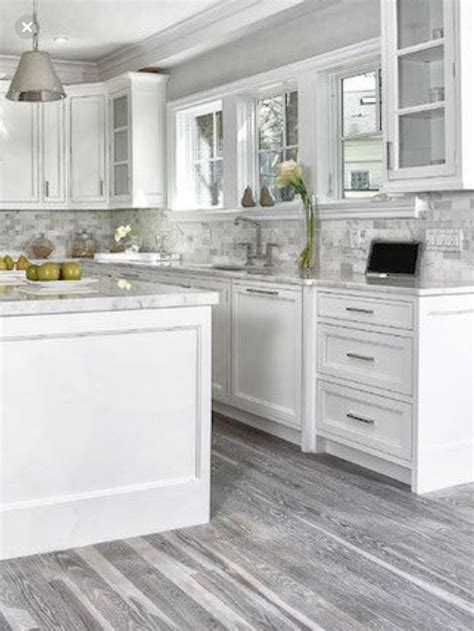 Grey Floors White Kitchen Cabinets Gaper Kitchen Ideas