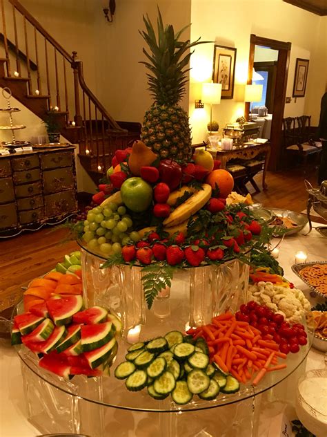 Fruit And Veggie Centerpiece For Party Shady Oaks Catering Buffet Food