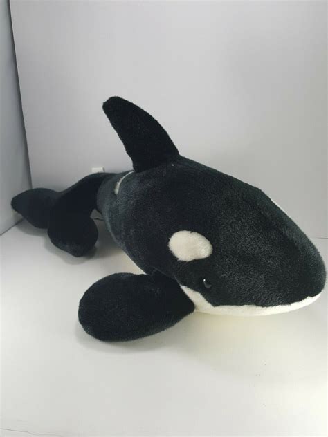 Shamu Plush Sea World Killer Orca Whale Large 22 Long Stuffed Animal