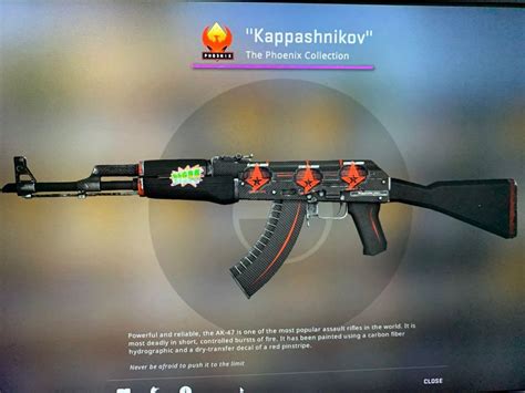 Csgo Ak 47 Redline Ft With 9 Stickers Video Gaming Gaming