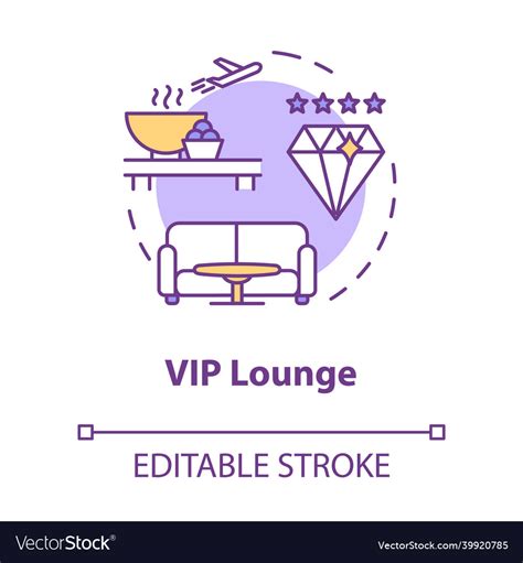Vip Departure Lounge Concept Icon Luxury Class Vector Image