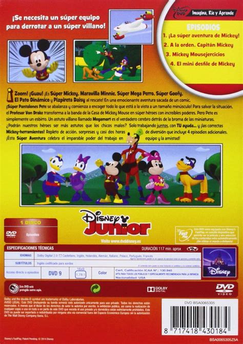 Es la primera vez que una serie de animación muestra a los míticos personajes de la casa de walt disney reproducidos por ordenador. La Casa De Mickey Mouse 28: ?Super Aventura! DVD #De, # ...