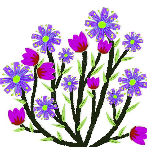 Gambar Bunga Ungu Ungu Bunga Bunga Bunga Png Transparan Clipart Dan