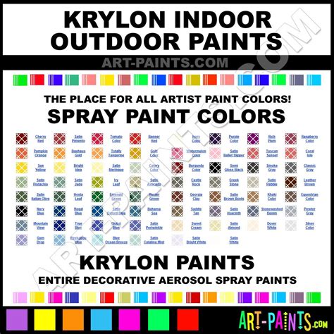 Krylon Spray Paint Color Chart An Overview Paint Colors